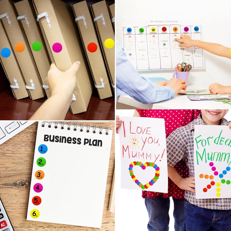 WUINOID 6000 Pcs Colored Dot Stickers, Circle Color Coding Labels, Garage Yard Sale Price Stickers, Office Classroom Decor Must Haves Supplies, Pricing Tag Labels - Image 4